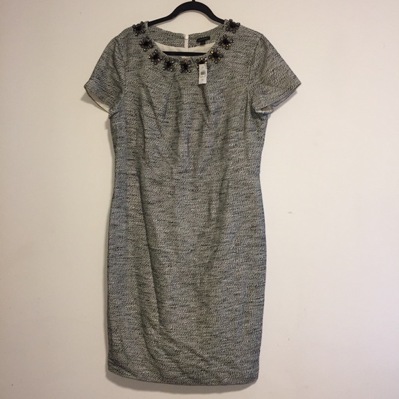 Ann Taylor Dresses & Skirts - Ann Taylor Dress Knit Jewel Embellished Fall sz 14
